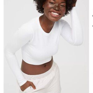 OFFLINE By Aerie Sidewalk Seamless Long Sleeve Cropped T-Shirt